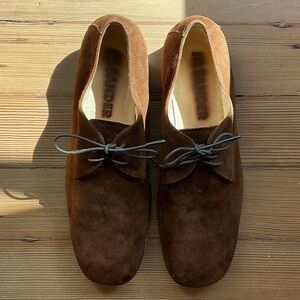 Jil Sander Brown Suede Chukka Oxfords